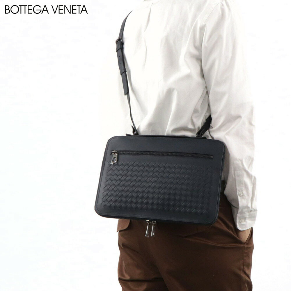 【新品】 ボッテガ ヴェネタ BOTTEGA VENETA バッグ ビジネスバッグ 536287 V46514004 メンズ ネイビー イントレチャート ブリーフケース PCケース