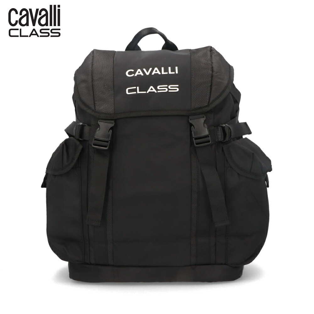 ＼ポイント2倍 23日20時～／ カヴァリクラス CAVALLI CLASS バッグ OXV10JSB049 05051 ユニセックス BLACK リュック バック パック メンズ レディース 大容量 シンプル ロゴ