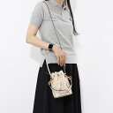 【新品】フェンディ FENDI バッグ ハンドバッグ レディース MINI MON TRESOR ミニ モン トレゾール アイボリー カーフレザー ショルダーバッグ 2way FFロゴ ズッカ柄 巾着 8BS010 A659