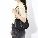 【新品】フェンディ FENDI バッグ ショルダーバッグ レディース カモン ブラック レザー ミディアム ロゴ ゴールド金具 シンプル 8BT366 AQ0K