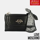 ＼ポイント3倍 24日20時～／【新品】 ラブ モスキーノ LOVE MOSCHINO JC4320PP9EKB100A ショルダーバッグ クラッチ ブラック ワンポイント シンプル スカーフ付き ポシェット レディース