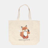 ڿʡ ᥾ ĥ MAISON KITSUNE ȡȥХå HU05132WW0008 P700 UNISEX ALL-RIGHT FOX CLASSIC TOTE BAG  ȡȥХå ECRU ۥ磻  ǥ ˥å åȥ