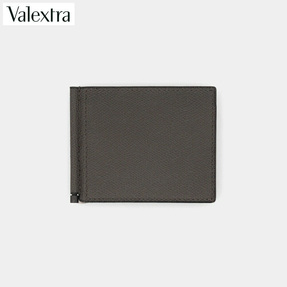 ヴァレクストラ ＼最安値に挑戦／ 【新品】ヴァレクストラ VALEXTRA SGSR0080028LRDWG99 マネークリップ 財布 ブランド ダークグレー メンズ レディース