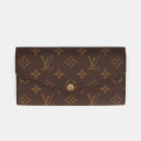 ＼最安値に挑戦／【中古/Aランク】 ルイ ヴィトン LOUIS VUITTON M62234 LV ポルトフォイユ サラ モノグラム レザー ブラウン フューシャ 赤 二つ折り ホック付 長財布 ブランド レディース