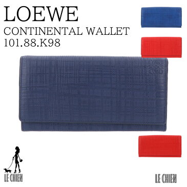 \最安値挑戦中/【新品】【並行輸入品】LOEWE ロエベ コンチネンタル ウォレット 101.88.K98 長財布 カーフレザー レディース
