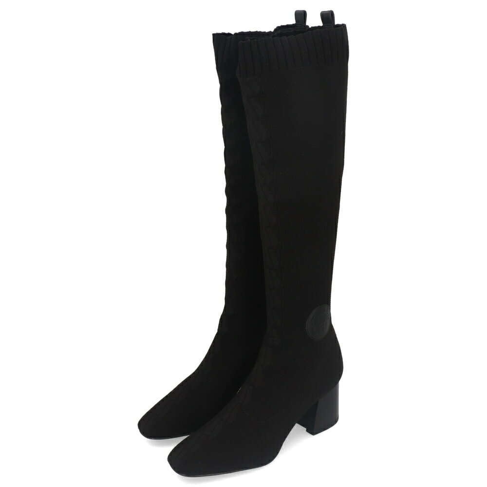 【新品】HERMES エルメス ロングブーツ フォンテーヌ 60 ブラック レザー レディースのサムネイル