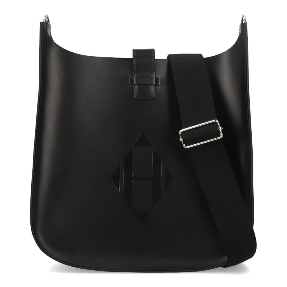＼楽天ランキング1位獲得／【新品】HERMES エルメス エヴリン GM ブラック シルバー金具 A刻印 ショルダーバッグ レディース ブランドラッピング可のサムネイル