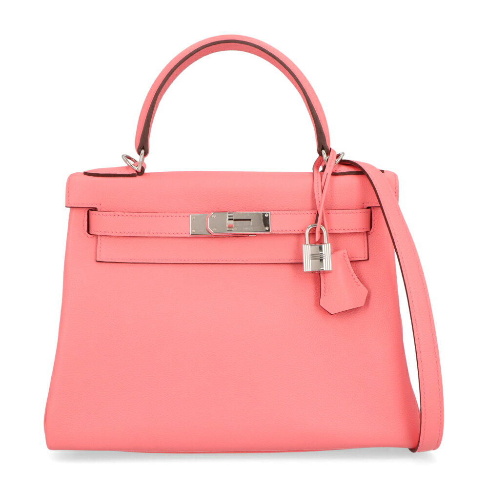 【中古/美品】HERMES エルメス ケリー ヴェルソ 28 ローズエテ ルージュエキゾチック ピンクレッド系 シルバー金具 エヴァーカラーのサムネイル