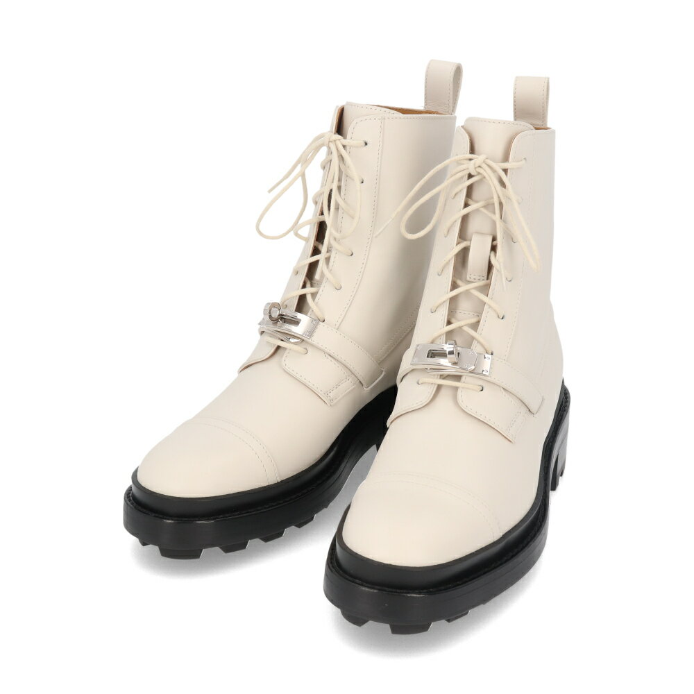 ＼最安値に挑戦／【新古品/未使用】HERMES エルメス ケリーファンク ブーツ Beige Glaise ホワイト系のサムネイル