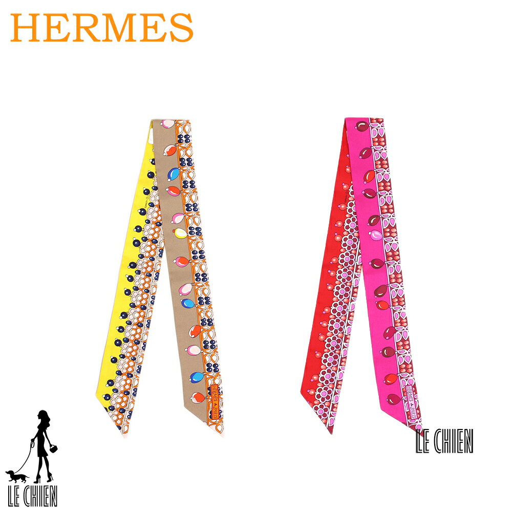 【新品】HERMES エルメス ツイリー スカーフ ベージュ ピンクのサムネイル