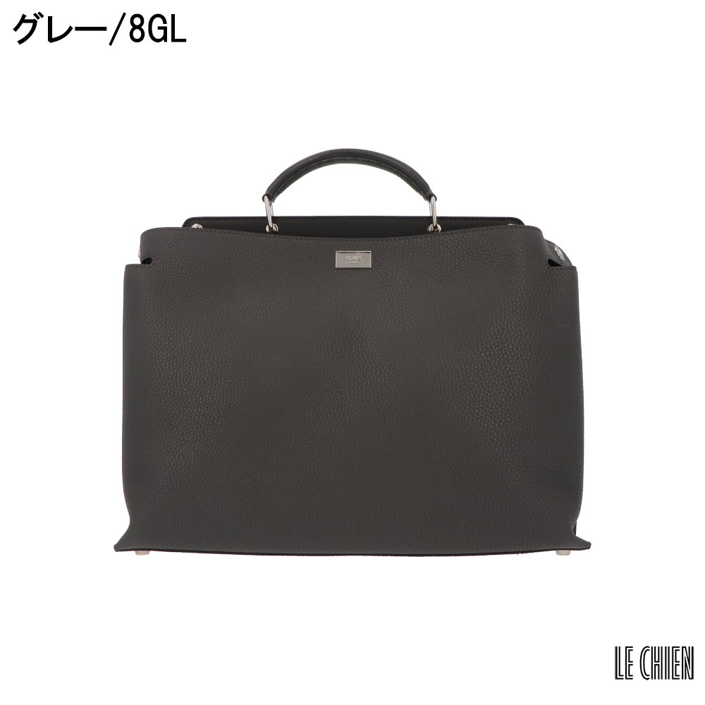 ＼最安値挑戦中／【訳あり】FENDI フェンディ ピーカブー ハンドバッグ ショルダーバッグ 7VA476 A91B グレー 8GL カーフレザー メンズ