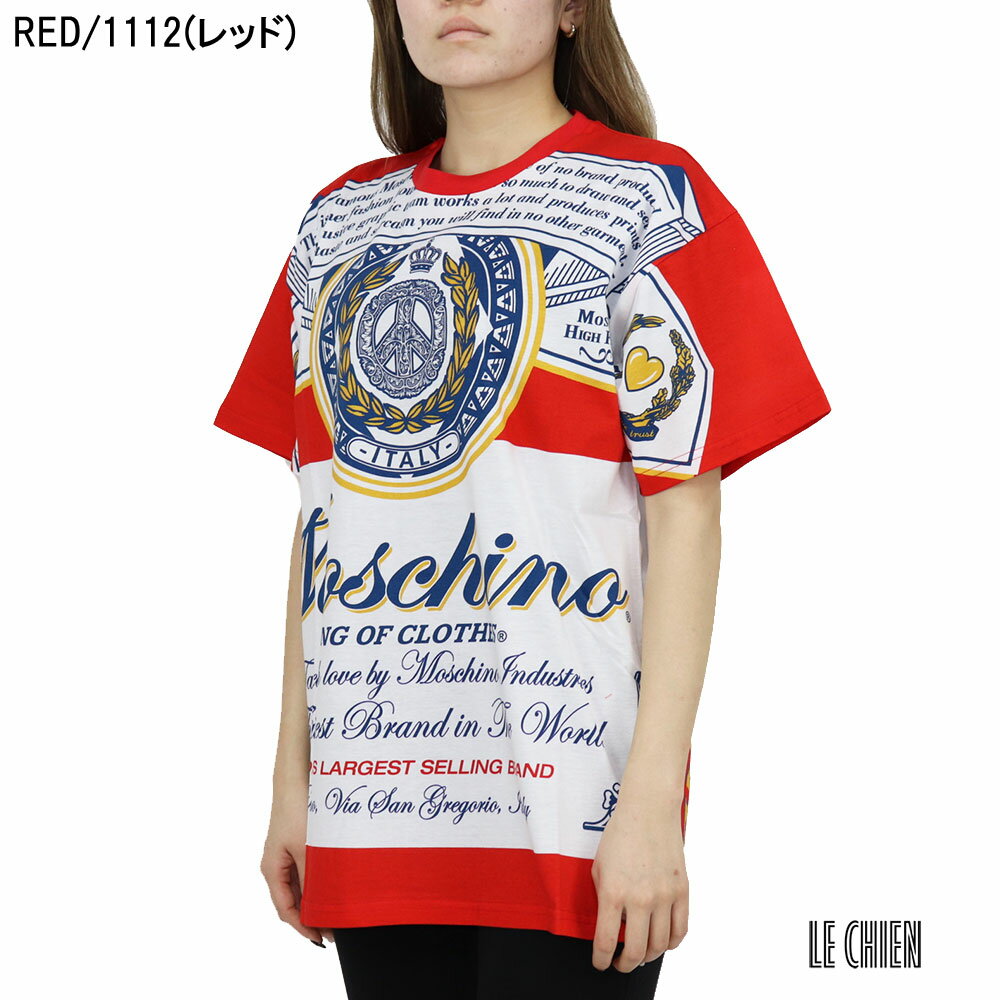 ＼最安値挑戦中／【並行輸入品】【新品】MOSCHINO モスキーノ Tシャツ A07794139 RTW T-shirt レッド 1112 コットン