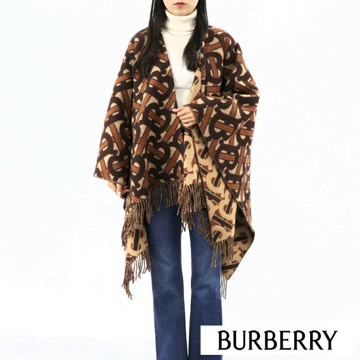 ＼最安値に挑戦／ 【新品】 バーバリー BURBERRY アウター コート 8016929 レディース ブラウン系 DARK MOCHA ケープ ロゴ ウール カシミヤ