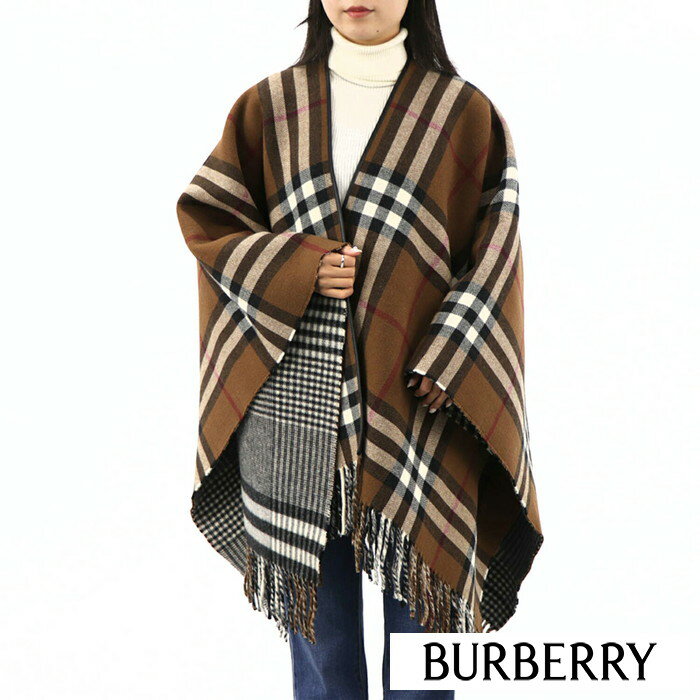 バーバリー ＼お買い物マラソン／【新品】 バーバリー BURBERRY アウター コート 8034086 A8773 レディース ブラウン BIRCHBROWN ケープ チェック柄