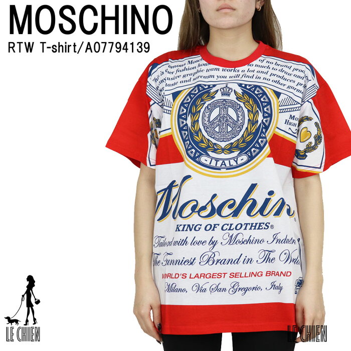 ＼最安値挑戦中／【並行輸入品】【新品】MOSCHINO モスキーノ Tシャツ A07794139 RTW T-shirt レッド 1112 コットン