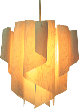 透明感のあるオーロラをイメージしたデザイン【DI CLASSE(ディ クラッセ）】　ペンダントランプ　auro-wood pendant lamp M　グッドデザイン賞　シェードのドレープ　本物のヒノキ★アウロフウッド　M　ペンダントランプ収納インテリア【02P03Dec16】