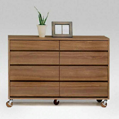 チェスト 箪笥 キャスター付き ブラウン 幅120cm 完成品 国産 大容量 木製 4段 モダン 北欧 シンプル レトロ 衣類収納 タンス 押入れ リビング収納 クローゼット 間仕切り 引き出し 寝室 奥行40 一人暮らし リニアス120-4