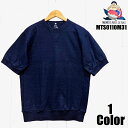 桃太郎ジーンズ 11.6ozインディゴリブTシャツ MOMOTARO JEANS EASY NAVY MTS0110M31 半袖 国産 日本製 岡山 児島 メンズ アメカジ あす楽 送料無料