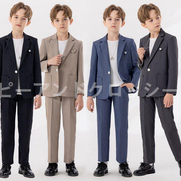 Rakuten - カジュアルスーツ 子供服 キッズ 男の子 スーツセット おしゃれ 王子様 2点セット 入学式 子供服 発表会 結婚式 卒業式 子ども服