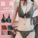 ブラジャー ショーツ ブラショーツセット ノンワイヤー リボンブラ 美胸 美背 脇高 レース 総レース 谷間 盛れる 補正ランジェリー インナー レディース セクシー(4)