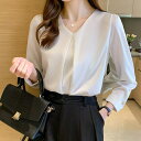 シャツ レディース ブラウス 長袖シャツ 半袖 2TYPE トップス オフィス 無地 長袖 体型カバー 可愛い 着痩せ カジュアル ゆったり