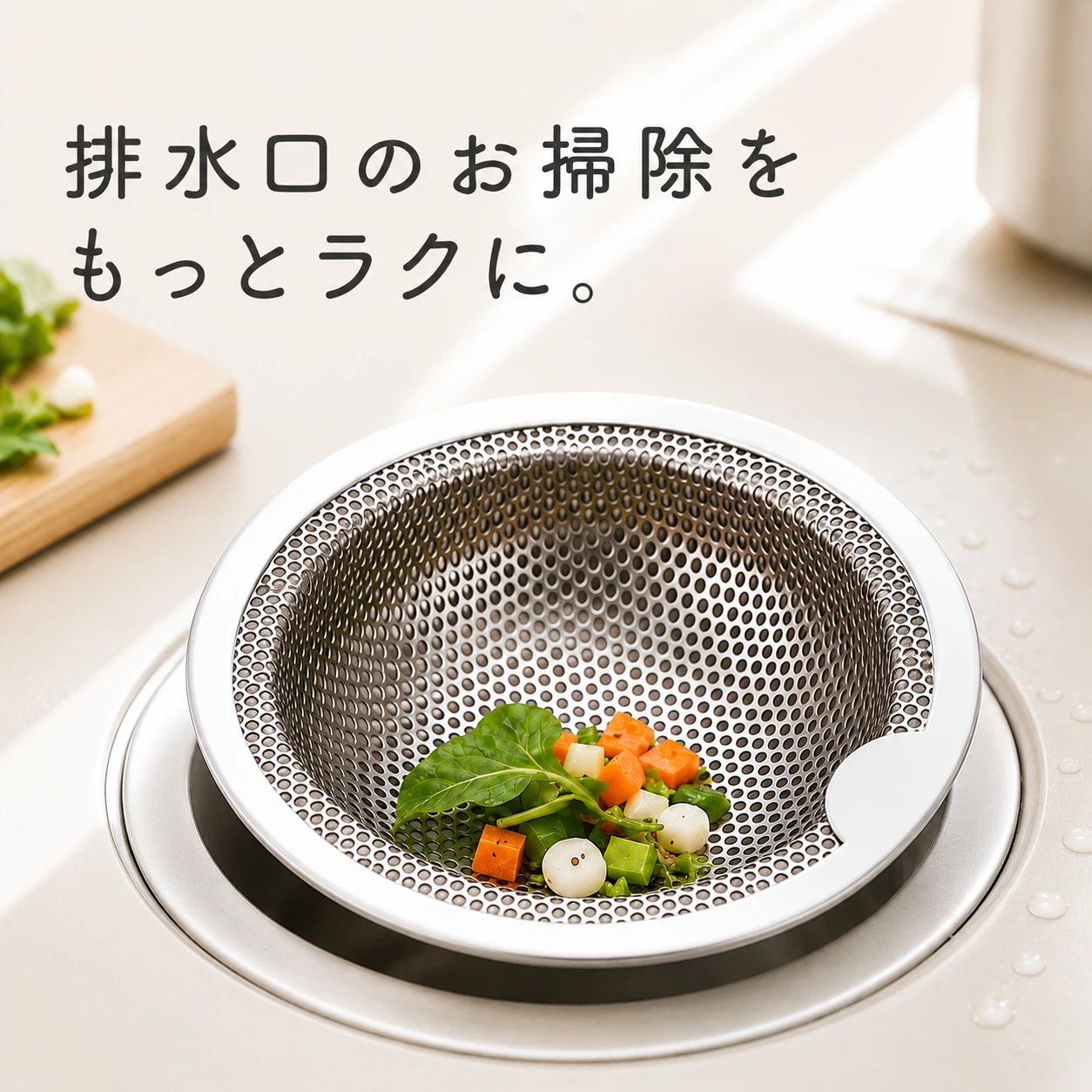 先着クーポンで最大99％OFF 楽天ランキング1位 排水口カバー 排水溝 ゴミ受け ステンレス 洗面 ...