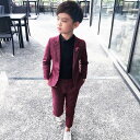 子供スーツ キッズ フォーマルスーツ 男の子 スーツセット 子供服 キッズスーツ 2点セット ジャケット パンツ 春秋 新作 七五三 発表会 結婚式 入学式 卒...