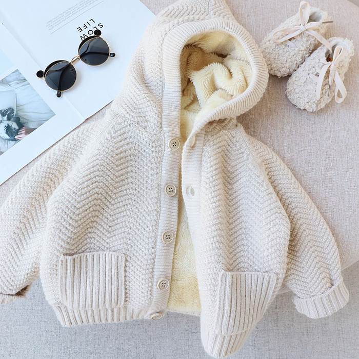 セーター カーディガン キッズコート ジャケット 裏ボア 裏起毛 子供服 子供 キッズ ベビー フード付き トップス 女の子 男の子 冬物 アウター 厚手 長袖 柔らかい 暖かい ファッション おしゃれ かわいい 多色 無地 カジュアル 小学生 通園 通学 幼稚園 80cm-140cm