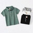 子供服 夏 ポロシャツ Tシャツ size:90cm〜130cm ホワイト ブラック ピンク ネイビー グリーン 単品 無地 シンプル 男の子 女の子 カッコイ...