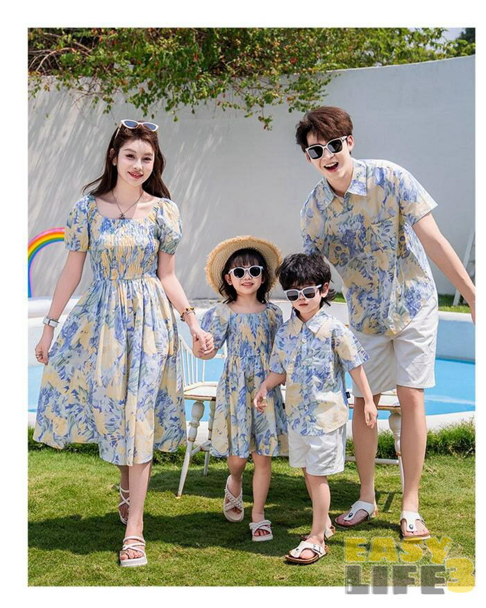 親子 お揃い ペアルック 花柄 ワンピース 綿100% アロハシャツ ショートパンツ 2点セット ママ 女の子 パパ 男の子 キッズ 子供 リゾート 夏 海 ビーチ 家族 旅行 ロングワンピース 親子ペア 親子お揃い 親子コーデ 親子ペアルック 家族お揃い ハワイ 兄弟 姉妹 3