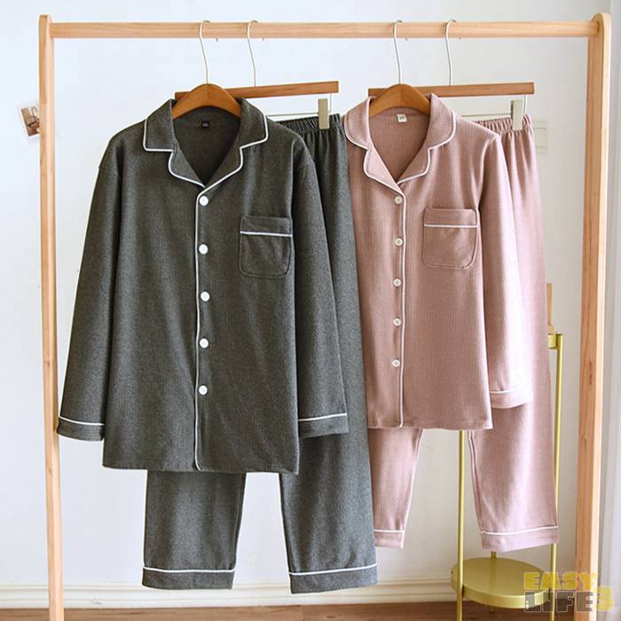 ペアパジャマ カップル レディース メンズ 冬 パジャマ 夫婦 長袖 長袖パジャマ 部屋着 ルームウェア 室内着 前開き シンプル おしゃれ 上下セット vネック セットアップ 冷え対策 防寒 カジュアル 秋冬 入院 厚手 ナイトウェア 冬用 暖かい 父の日 母の日 敬老の日 ギフト