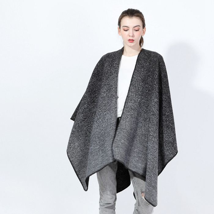 秋 ポンチョ ストール 無地 大判 コート マント アウター 冷房対策 マフラー ボヘミアン カジュアル ケープ レディース オシャレ 上品 ケープコート ハー...