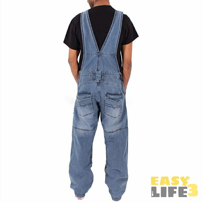 オーバーオール デニム メンズ デニムサロペット つなぎ 春 夏 秋 冬 ストレートパンツ ロング サロペット パンツ 作業服 ゆったり 男性 カジュアル 普段着 通勤 通学 お出かけ ファッション おしゃれ 四季 大きいサイズ オールインワン 大人 カッコイイ 2色選