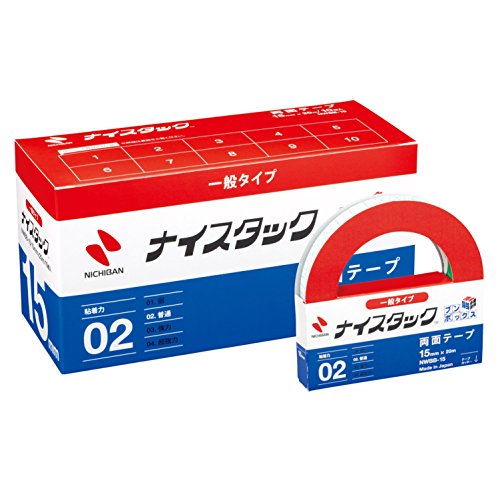 Rakuten - ニチバン ナイスタックブンボックス 再生紙両面テープナイスタック 15mm×20M 大巻 10巻入り NWBB-15 送料無料