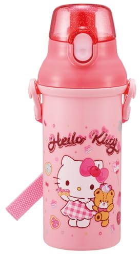 Rakuten - スケーター(skater) 子供用 直飲み 水筒 プラスチック 480ml ワンプッシュ開閉 食洗機対応 日本製 サンリオ ハローキティ 送料無料