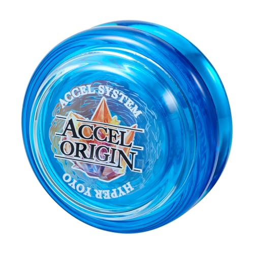 ヒロイックブルーヒロイックブルー/-/-・Color:ヒロイックブルー・(C)BANDAI・［カテゴリー］HYPER YOYO ACCEL・［使用電池］電池・不要・［対象年齢］8才〜商品紹介 『HYPER YOYO ACCEL』より、「アクセルオリジン」が登場！ 「アクセルオリジン」は、「アクセル・スピン」や「ブランコ」、「ウォーク・ザ・ドッグ」など初級トリックの遊びやすさに特化した、はじめてのヨーヨーに最適な入門機種です。 「アクセルオリジン-ヒロイックブルー-」はクリアブルーのボディに勇者をイメージしたデザインがあしらわれたヨーヨーです。 【推奨トリックレベル】ベーシックレベル 〜 スーパーレベル 【推奨トリックタイプ】アクセルトリック & スロートリック ［セット内容］ ・本体…1 （本商品のセット内容以外は付属しません。） 【HYPER YOYO ACCELとは】 本体を手に持った状態でストリングを勢いよく引くことで、本体を投げずに高速回転させることができる日米で特許出願済の新機能「アクセルシステム」を搭載したハイパーヨーヨーシリーズです。 本機能を搭載したことにより、従来のヨーヨーでは再現不可能な新たなトリックが可能となりました。 安全警告 該当なし