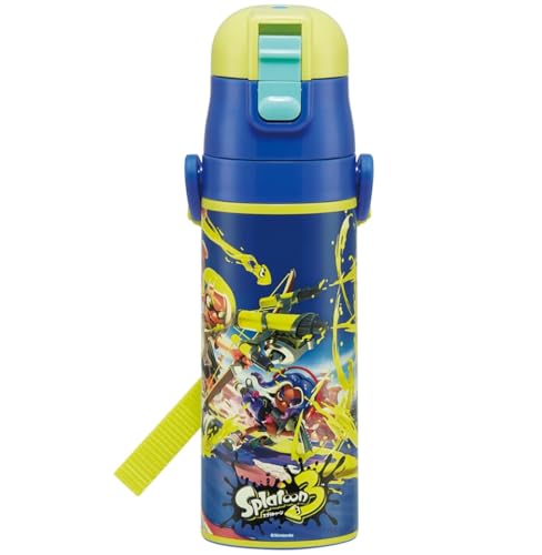 スケーター(Skater) 水筒 子供用 直飲み 470ml スプラトゥーン 3 男の子 保冷専用 ステンレス 軽量タイプ waterb 送料無料