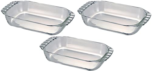 HARIO(ハリオ) 日本製 耐熱ガラス製 トースター皿 900ml BUONO kitchen HTZ-90-BK 3個セット クリア 送料無料