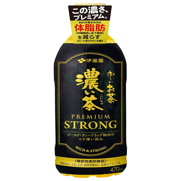 伊藤園 お〜いお茶 濃い茶 PREMIUM STRONG 470mlペットボトル×24本入×(2ケース) 送料無料