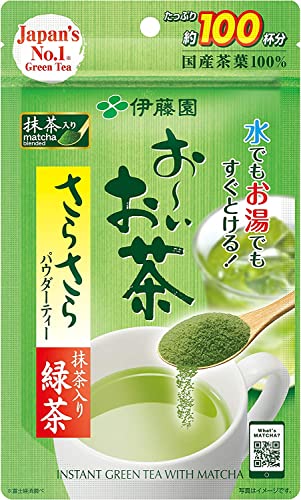 伊藤園 お〜いお茶 さらさら抹茶入り緑茶 80g 6袋 送料無料