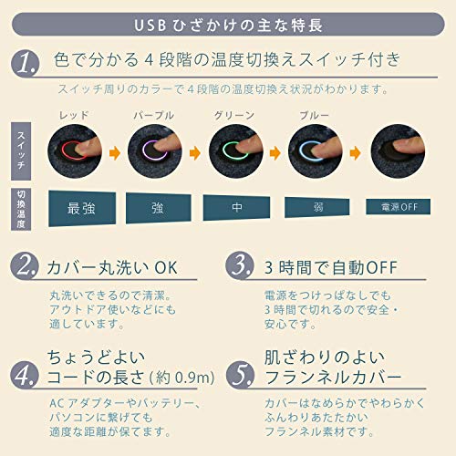 広電(KODEN) 電気マット USB 36×33cm 無地フランネル ブラウン 速暖 CLM361GB 送料...
