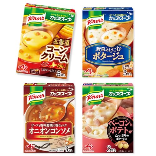 Other - Knorr クノール カップスープ トライアルセット 4種12食入 コーンスープ ポタージュ オニオンコンソメ ベーコンポテト 野菜スー 送料無料