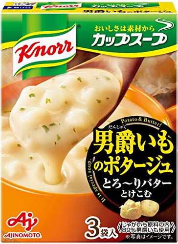 Knorr クノール カップスープ 男爵いものポタージュ 3食入箱×10 味の素 野菜スープ インスタント 即席 常備食 送料無料