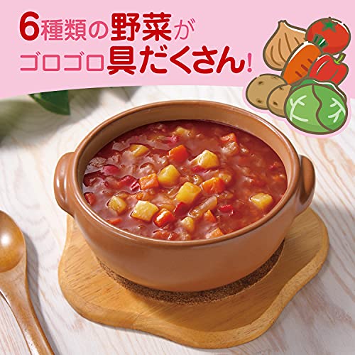 クレアおばさんの具だくさんミネストローネ 180g×5個 江崎グリコ (常温保存/非常食/備蓄/ローリングストック/レトルト/レンジ対応 送料無料 easylifeshop-10016619 EasyLifeShop サンプル画像3