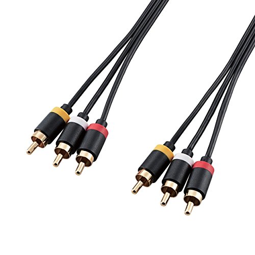 エレコム AVケーブル/TV-ビデオデッキ用/RCAピンプラグ×3-RC 送料無料