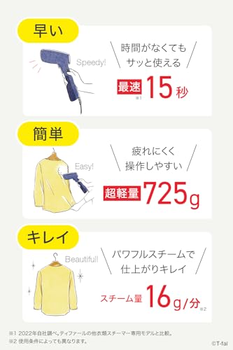 ティファール パワフル連続スチーム 平均約16g/分 衣類スチーマー 専用モデル 「ア...