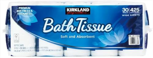 【コストコ】プレミアム KIRKLAND シグネチャー トイレットペーパー(バスティッシュ) ダブルロール 42.9m×30ロール入り 送料無料