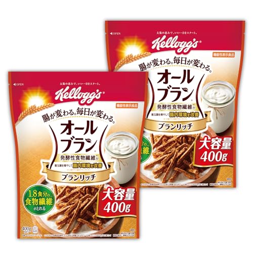 ケロッグ オールブラン ブランリッチ 大容量400g×2袋セット【セット買い】 小麦ふ...
