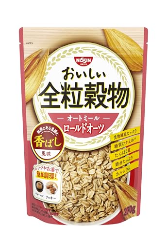 日清シスコ おいしい全粒穀物 オートミールロールドオーツ 270g×8袋 送料無料