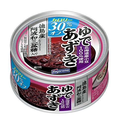 ゆであずきカロリー30%オフ-/150グラム (x 24)/5213250008480・Size:150グラム (x 24)Style:ゆであずきカロリー30%オフ・パッケージ個数:1・原材料:あずき(北海道産)、糖類(グラニュー糖(北海道製造)、和三盆糖(徳島県製造))、コーンスターチ、寒天、昆布エキス粉末、食塩 / 甘味料(ステビア)・商品サイズ(高さx奥行x幅):35.4cm×26.8cm×8.7cm商品紹介 北海道産・あずきを100%使用し、小豆の粒形状をしっかり残したタイプのゆであずき缶詰です。ゆであずきのおいしさはそのままに、当社ゆであずき165gと比較してカロリーを30%減らしました。 素材を活かしたやさしい味わいです。徳島県産阿波和三盆糖を加え、昆布エキスでコクをだし、ステビアで甘味を付与しました。 グラニュー糖も北海道産を使用しています。寒い冬には温かいおしるこに、暑い夏にはかき氷やアイスクリーム、パフェのトッピングとして、その他にもぜんざいやようかんの材料としてお使いいただけるので、1年中お召し上がりいただけます。 原材料・成分 あずき(北海道産)、糖類(グラニュー糖(北海道製造)、和三盆糖(徳島県製造))、コーンスターチ、寒天、昆布エキス粉末、食塩 / 甘味料(ステビア)